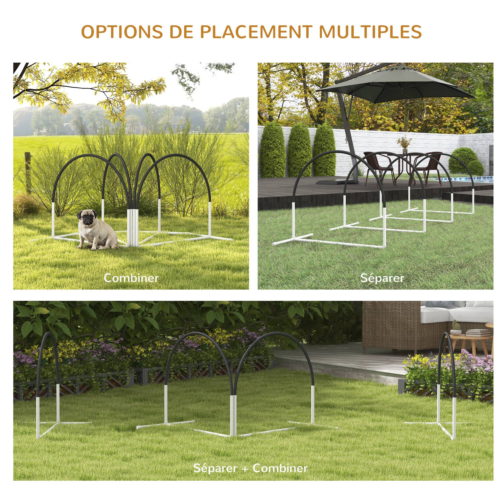 Kit agility pour chien plastique bleu 89 x 69 x 99 cm - PANGIVO - Image 6