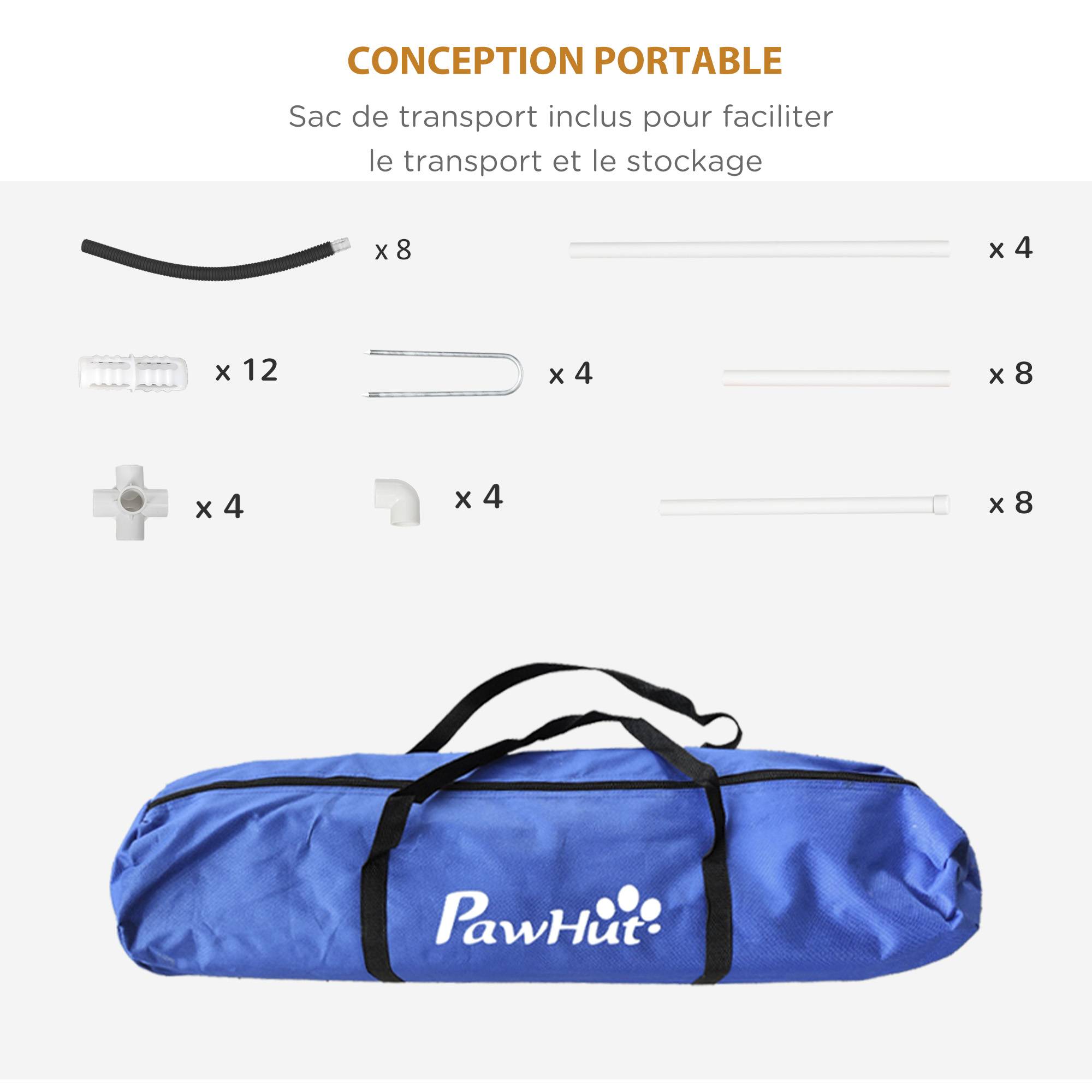 Kit agility pour chien plastique bleu 89 x 69 x 99 cm - PANGIVO - Image 8