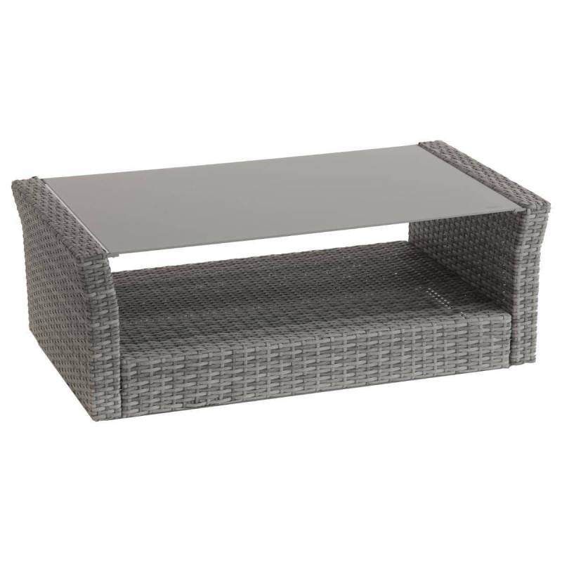 Hesperide - Salon de jardin "Bora bora" terre d'ombre 4 places en acier traité époxy Hespéride - Image 6