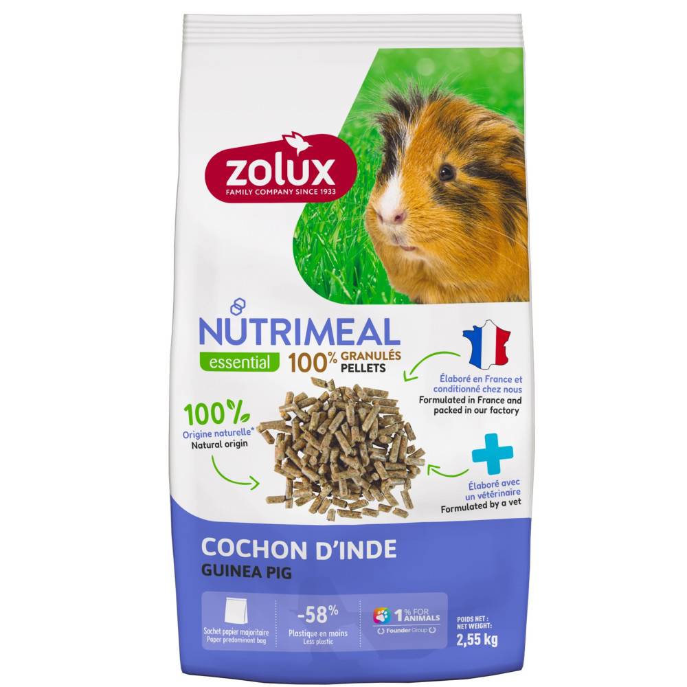 Zolux - Aliment Granulés pour cochon d'Inde Nutrimeal sac de 2.55 kg - Image 1