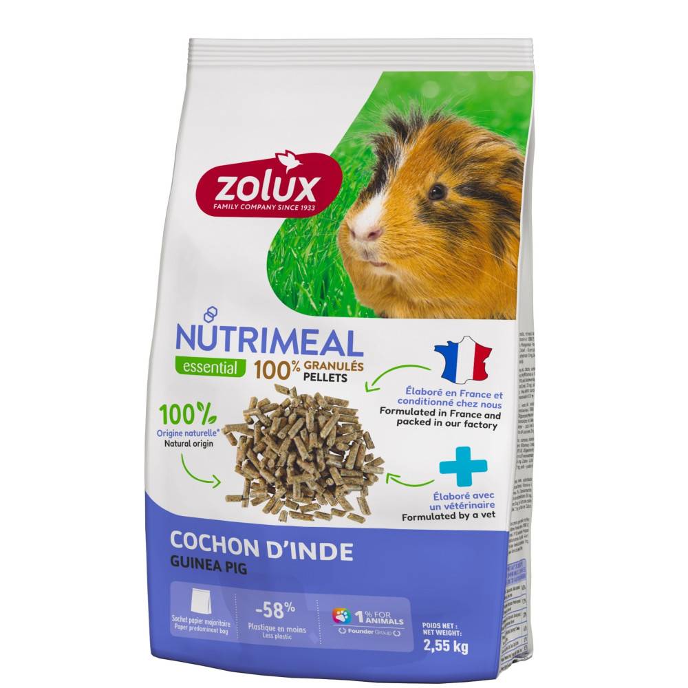 Zolux - Aliment Granulés pour cochon d'Inde Nutrimeal sac de 2.55 kg - Image 2