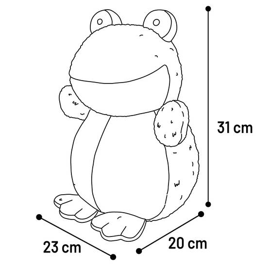 Jeu couineur 31 cm Pensa la grenouille verte - Image 3