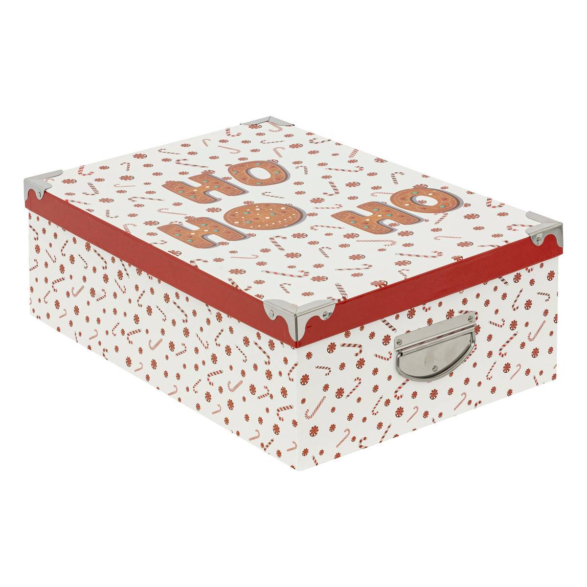 Fééric Lights & Christmas - Lot de 6 Boîtes de rangement coins en métal déco Pain d'épice - Imagen 2
