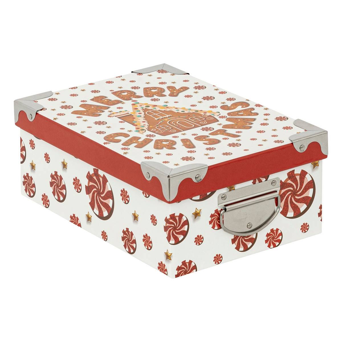 Fééric Lights & Christmas - Lot de 6 Boîtes de rangement coins en métal déco Pain d'épice - Imagen 7