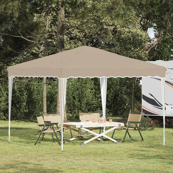 ComfortXL - Tente de réception Tissu Oxford Fêtes extérieures Hauteur réglable 288x288cm Crème - ComfortXL Outdoor Living - Image 1