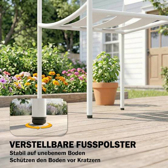 ComfortXL - Salon de jardin bistrot acier blanc table verre 50 x 50 cm pour balcon 2 places - ComfortXL Outdoor Living - Image 10