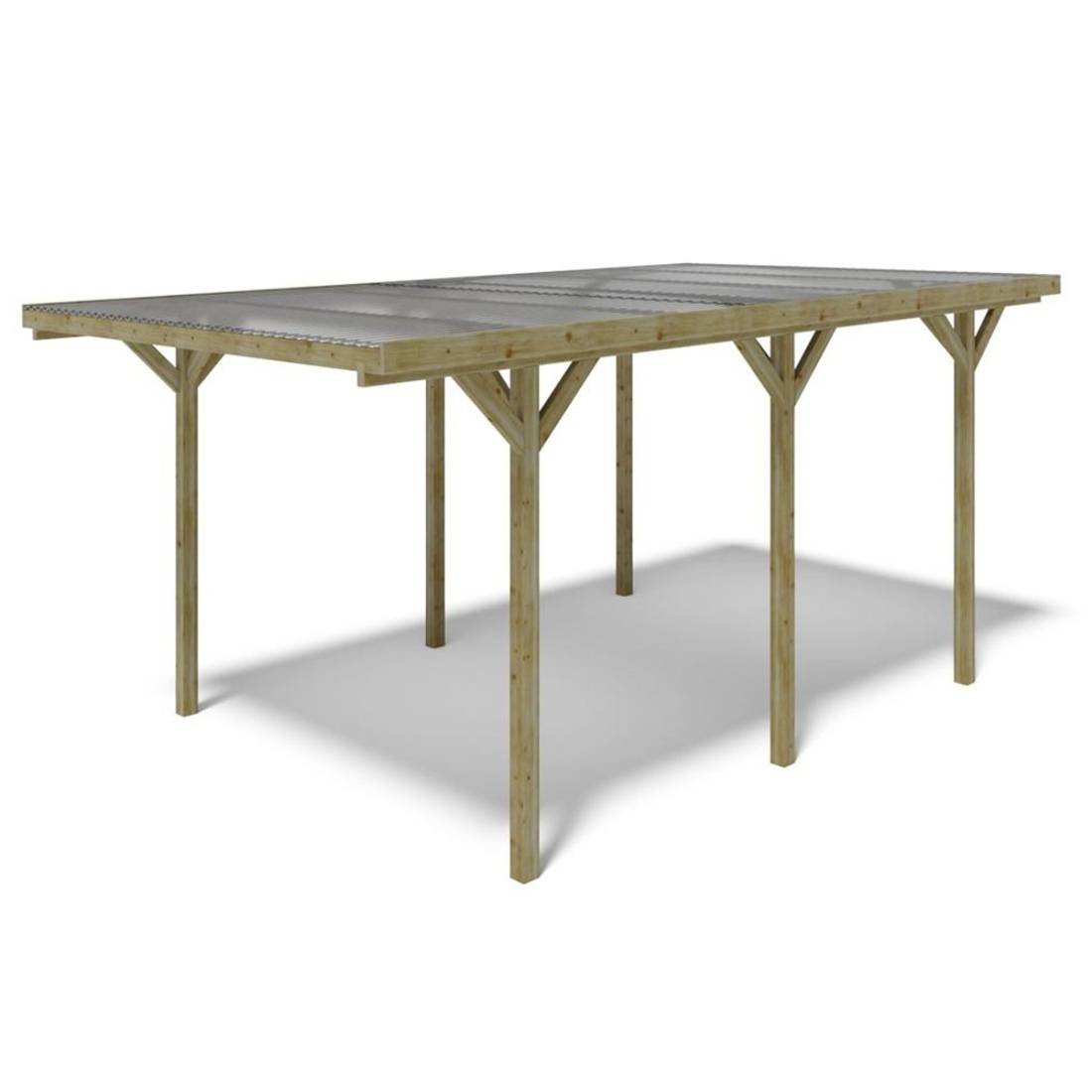 Altanka - Carport, abri de voiture 3.04x5.12 m - 15.57 m2 - couverture PVC - CAR16PVCTR - ALTANKA - Image 6