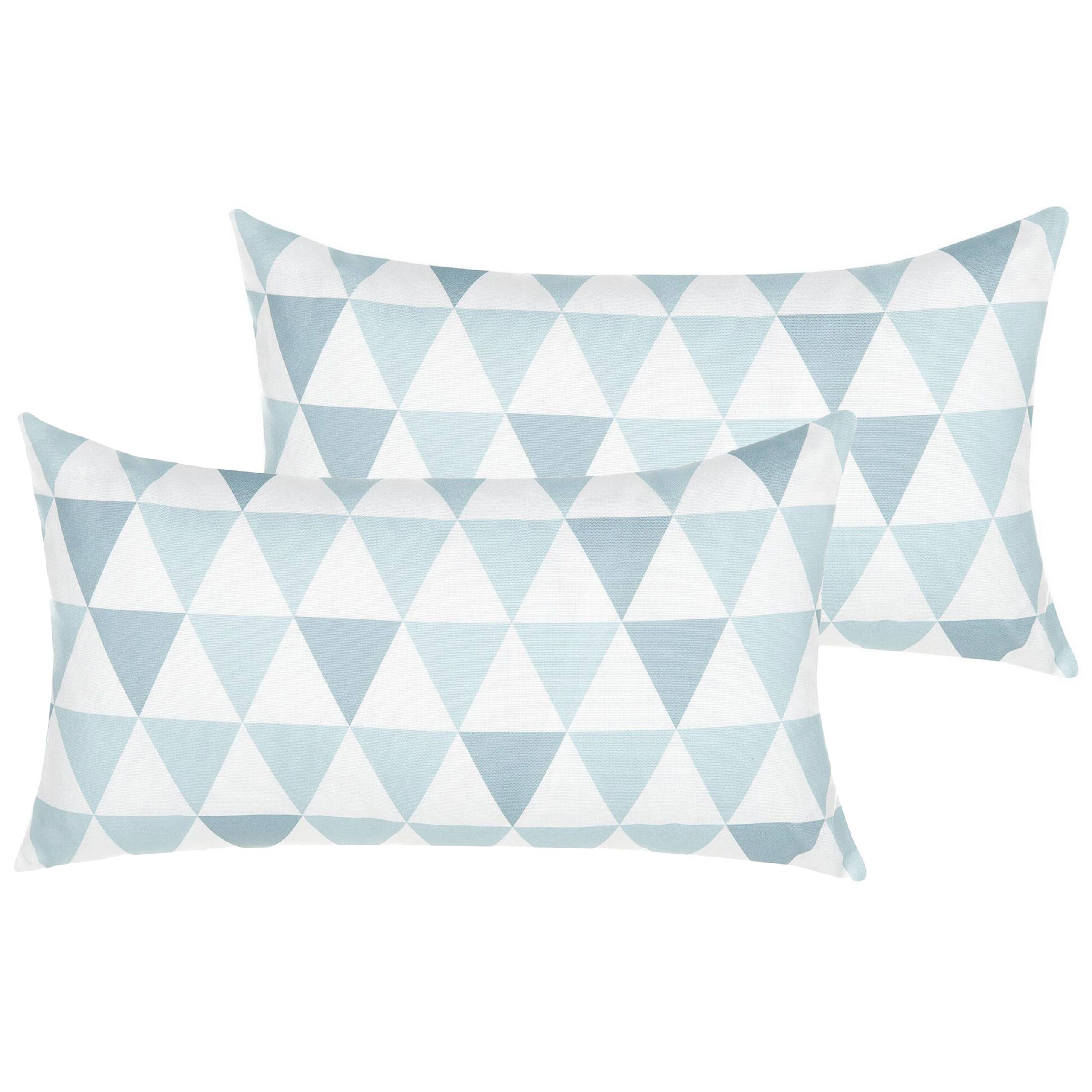 Beliani - Coussin d'extérieur Polyester Bleu TRIFOS - Beliani - Imagen 2
