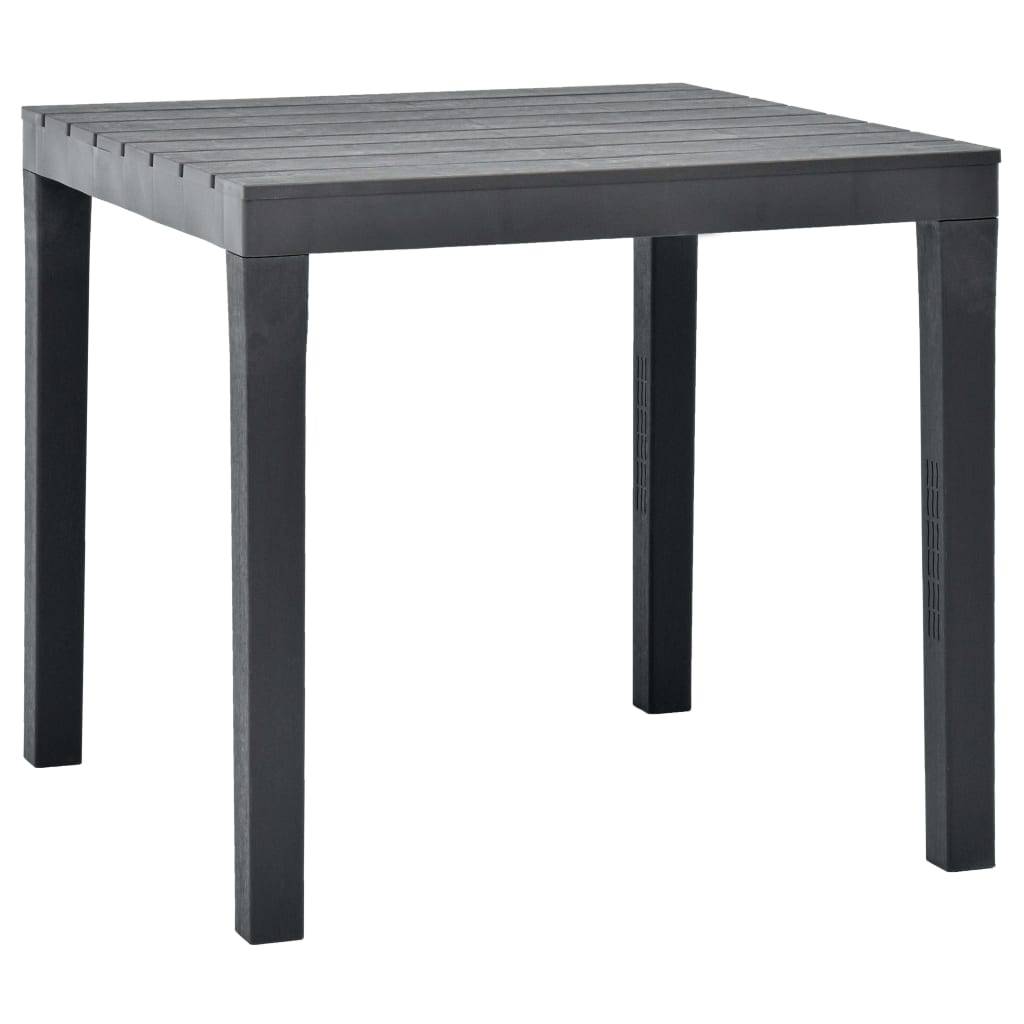 Vidaxl - Table de jardin avec 2 bancs Plastique Anthracite vidaXL 48778 - Imagen 9