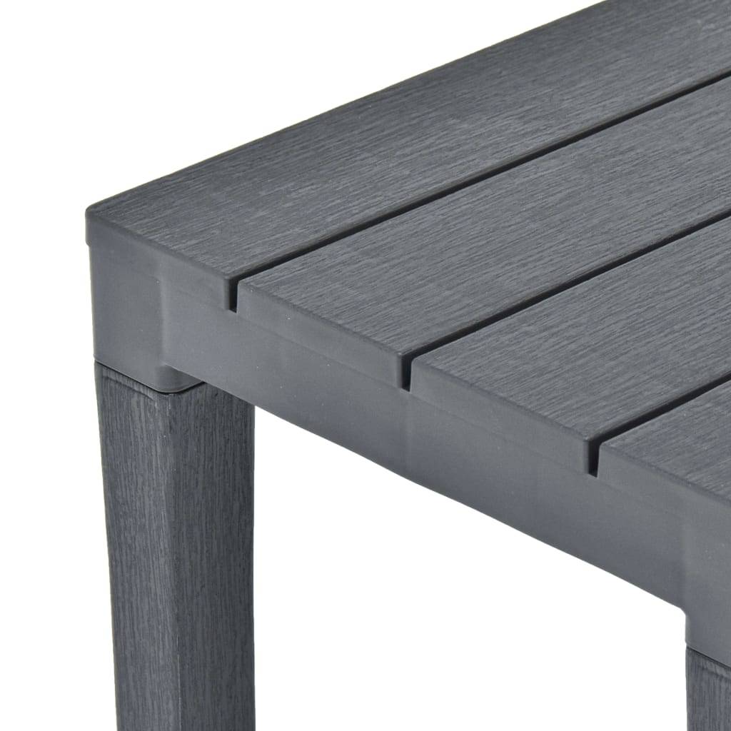 Vidaxl - Table de jardin avec 2 bancs Plastique Anthracite vidaXL 48778 - Imagen 4
