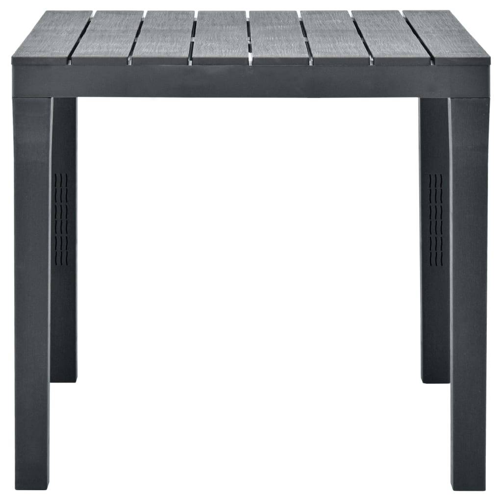 Vidaxl - Table de jardin avec 2 bancs Plastique Anthracite vidaXL 48778 - Imagen 6