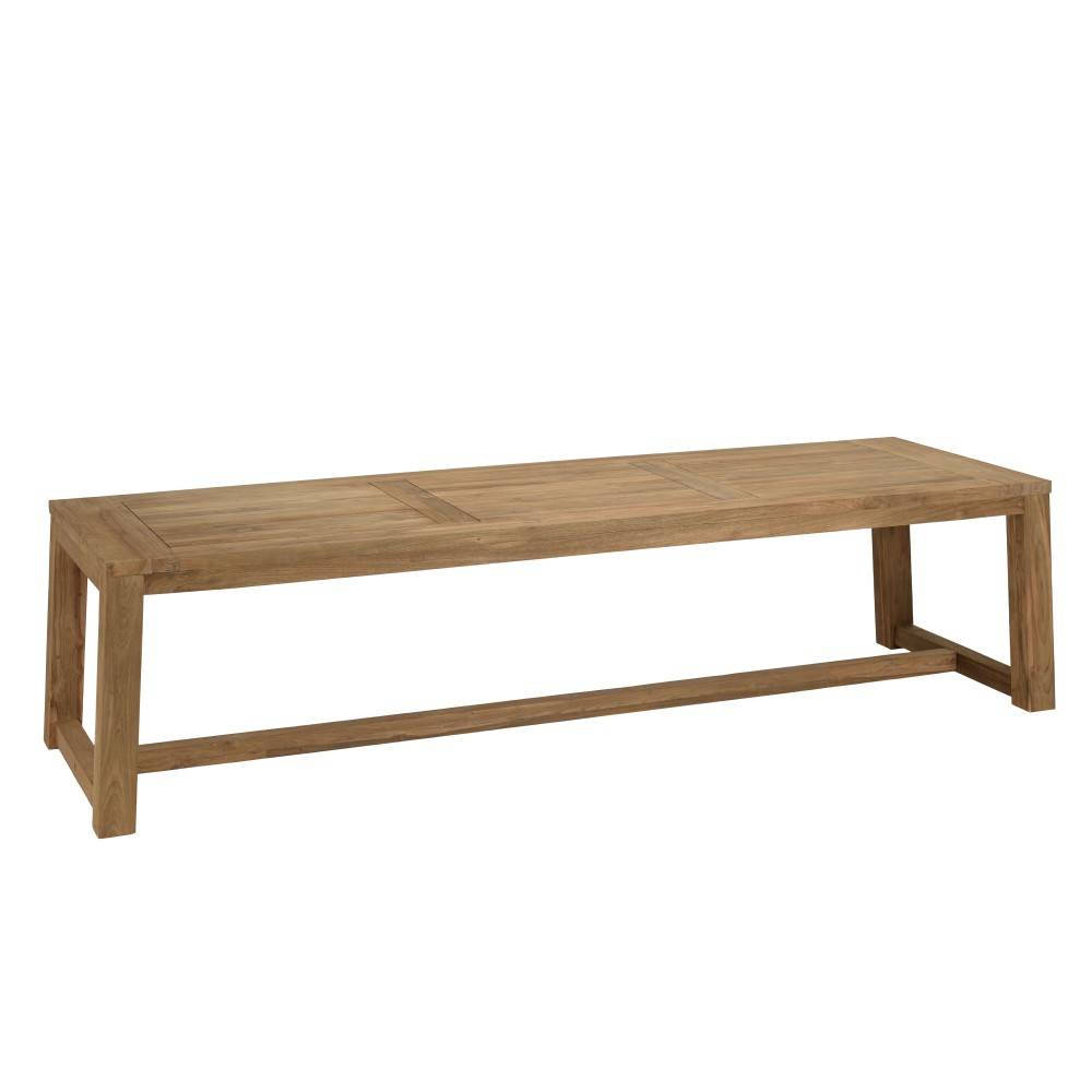 Macabane - KALLY - Table à manger jardin 300cm bois teck recyclé - Imagen 1