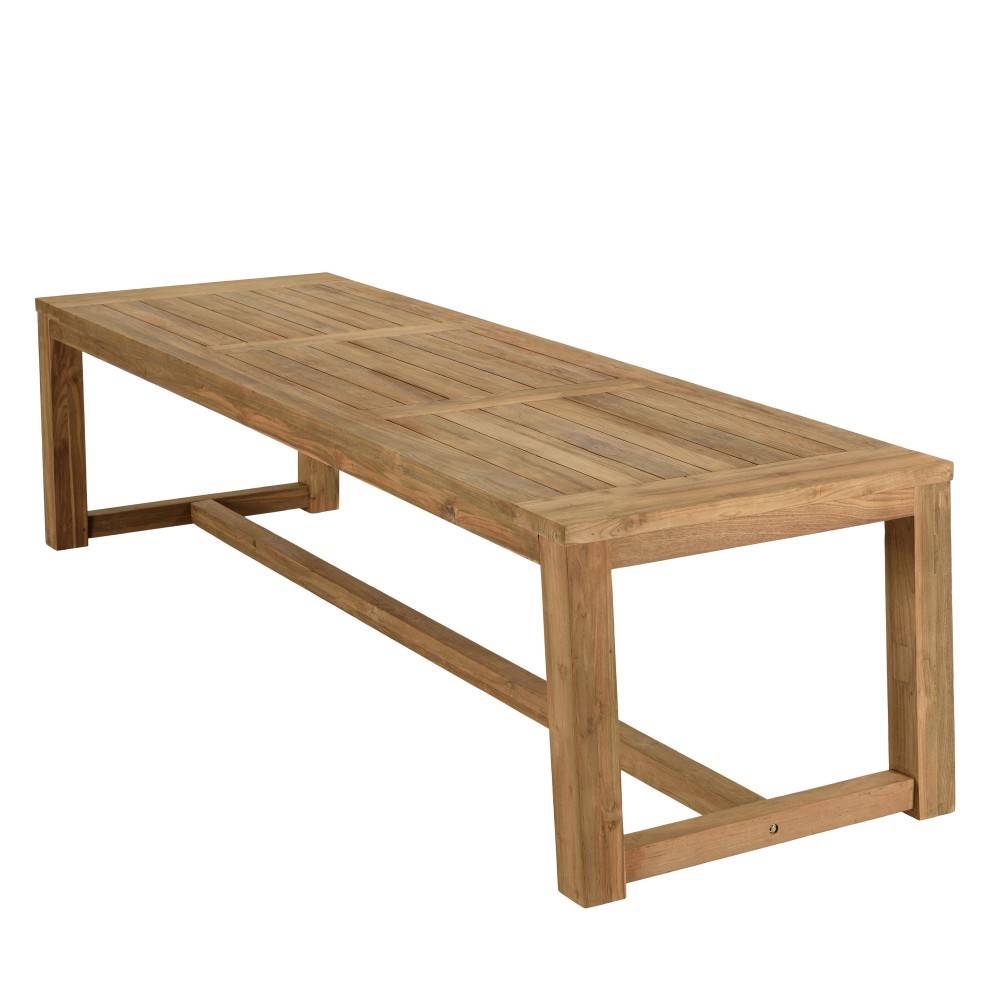Macabane - KALLY - Table à manger jardin 300cm bois teck recyclé - Imagen 4