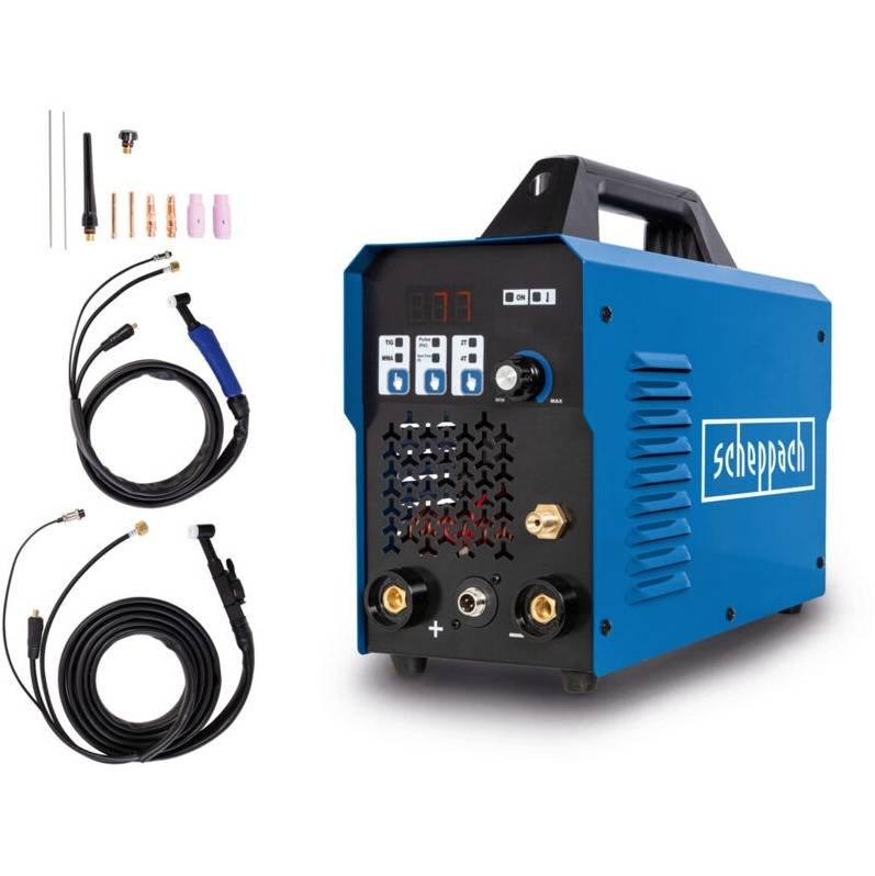 Scheppach - Poste à souder digital WIG1000Multi - Multi procédés TIG MMA - 15/160A - AMPS 230V Masque, Eletrodes et Buses incluses - SCHEPPACH - 5906611901 - Image 1