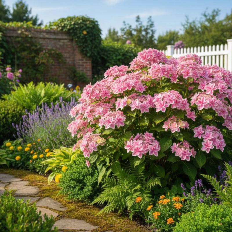 Hortensia Tinkerbell®, Hydrangea macrophylla à fleurs Rose/ - feuillage Caduc - Godet - 5/20 cm - Image 7