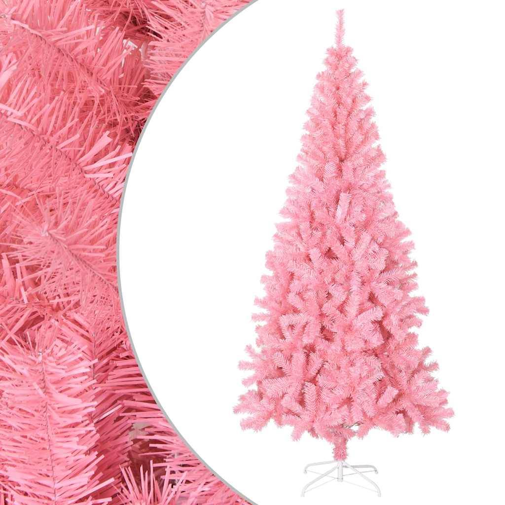 Vidaxl - Sapin de Noël artificiel avec support rose 210 cm PVC vidaXL 320999 - Image 2