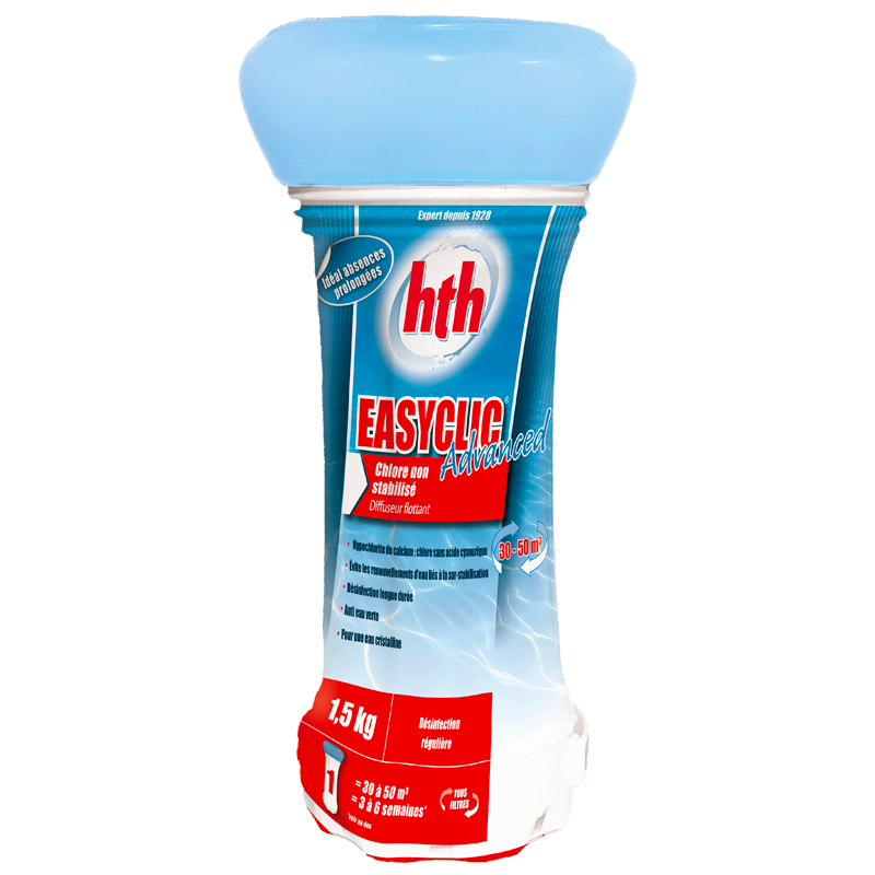 Hth - Diffuseur flottant chlore non-stabilisé HTH EASYCLIC Advanced - 1,5 kg - Imagen 2