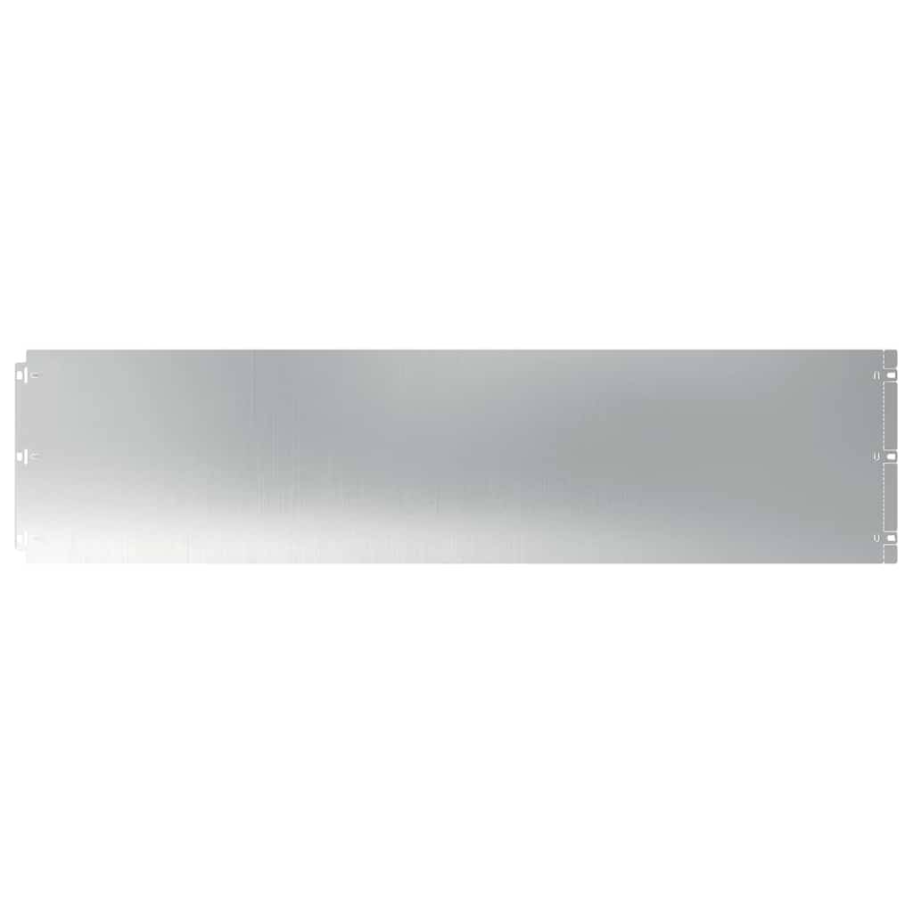 Bordure Pelouse Acier Galvanisé Délimitation Allées Anti-Rouille 103x25cm Argent - ComfortXL Outdoor Living - Image 3