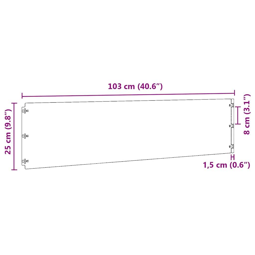 Bordure Pelouse Acier Galvanisé Délimitation Allées Anti-Rouille 103x25cm Argent - ComfortXL Outdoor Living - Image 10