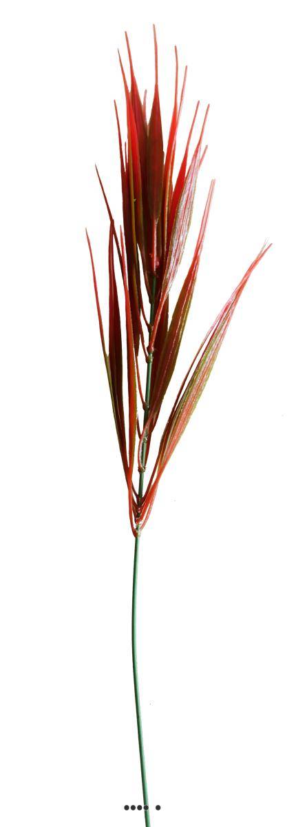 Artificielles - Herbe artificielle Vert-Rouge en piquet H 42 cm plastique extérieur - Imagen 1