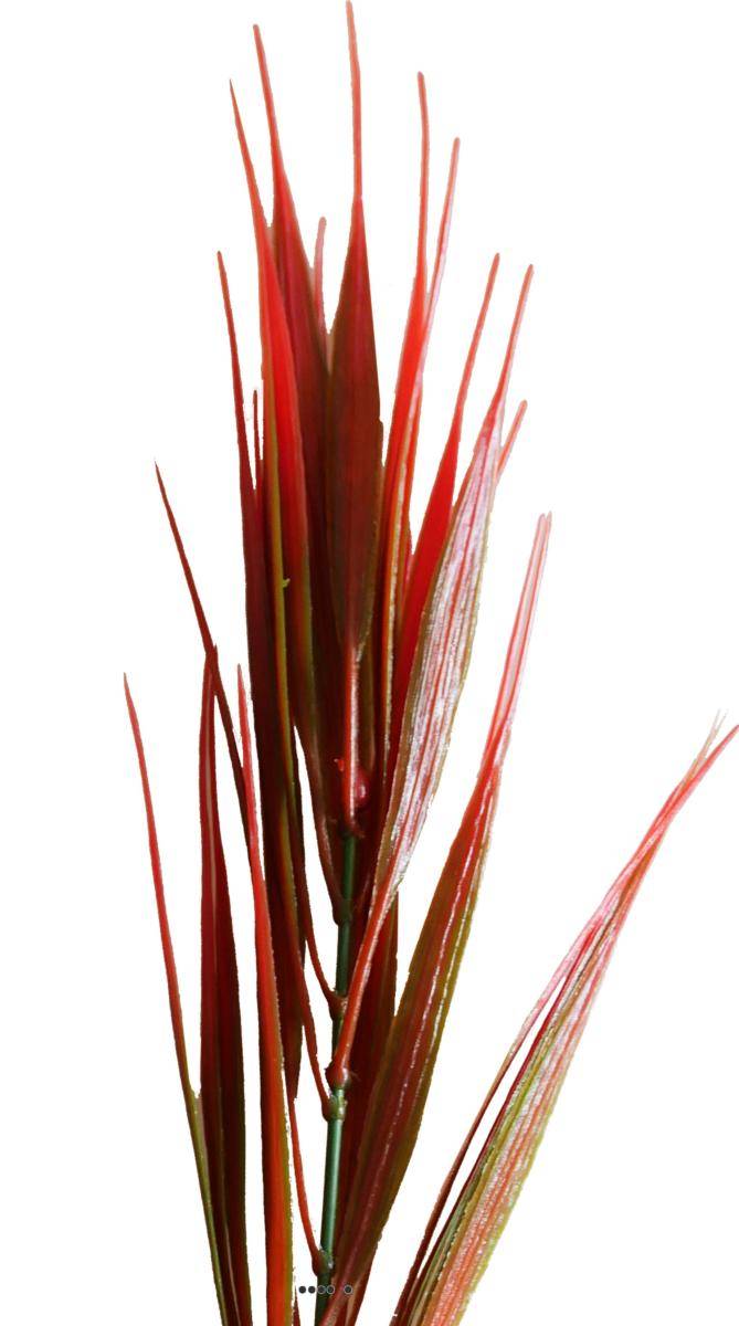 Artificielles - Herbe artificielle Vert-Rouge en piquet H 42 cm plastique extérieur - Imagen 2