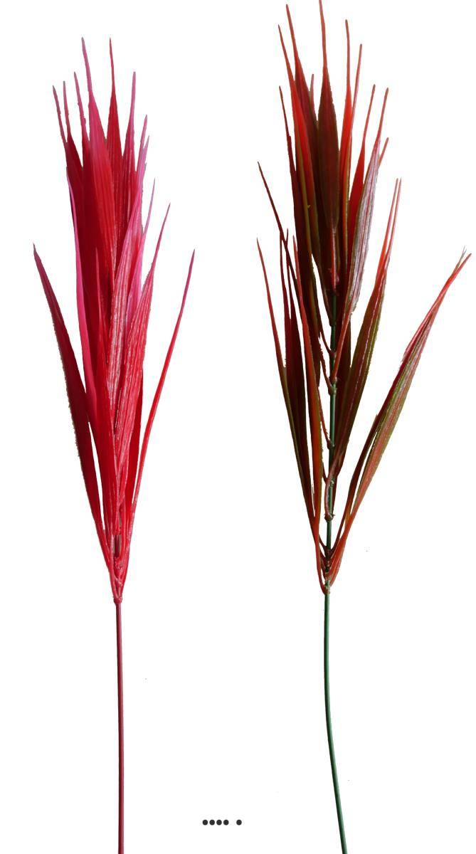 Artificielles - Herbe artificielle Vert-Rouge en piquet H 42 cm plastique extérieur - Imagen 3