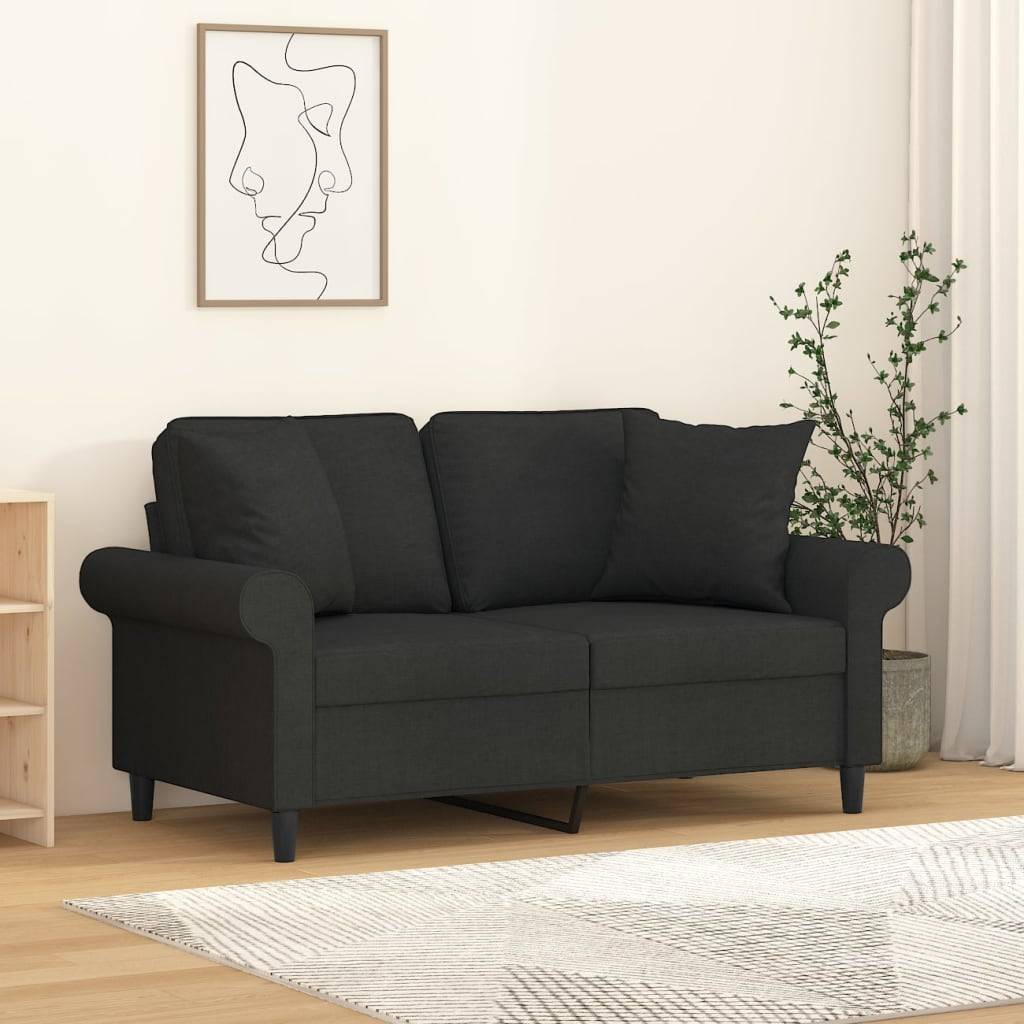 Lot de 2 coussins décoratifs noir 40 X 40 cm - Prolenta Premium - Image 1