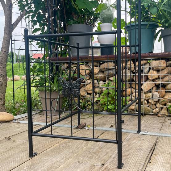 Arche jardin métal noir 202 x 50 x 218 cm - PANGIVO - Image 10