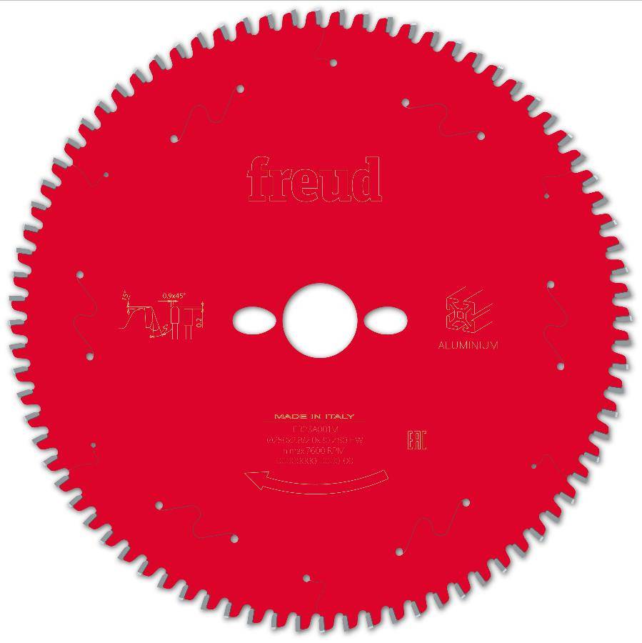 Lame pour scie circulaire portative FREUD - Ø250 2,8/2 AL30 Z80 TP -5° - F03FS09822 -FR23A001M - Imagen 2