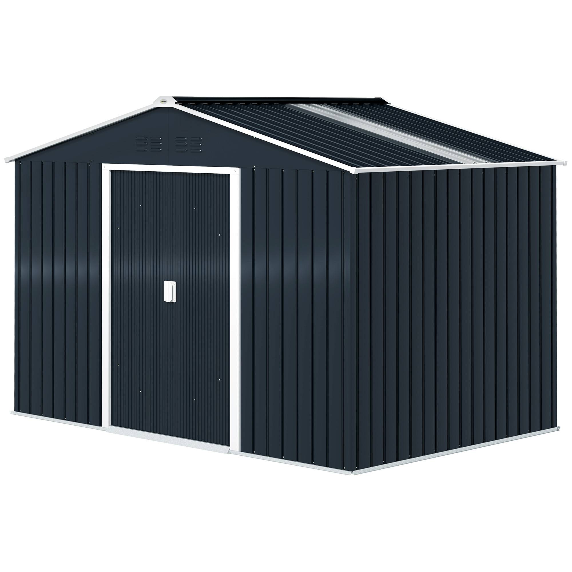 ComfortXL - Abri de jardin acier extérieur rangement avec base renforcée sans plancher gris foncé - ComfortXL Outdoor Living - Image 2