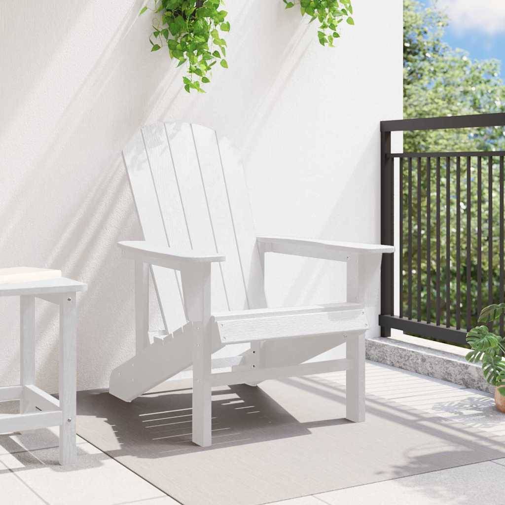 Chaise de jardin | Chaise Adirondack Blanc 82 x 74 x 92 cm HDPE - Image 3