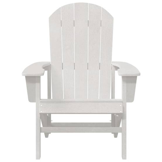 Chaise de jardin | Chaise Adirondack Blanc 82 x 74 x 92 cm HDPE - Image 4