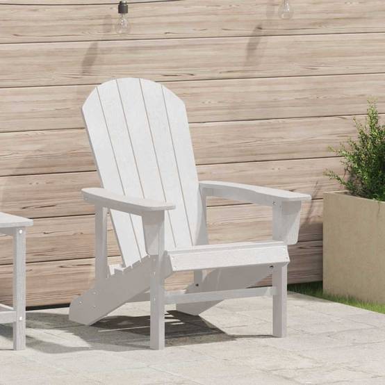 Chaise de jardin | Chaise Adirondack Blanc 82 x 74 x 92 cm HDPE - Image 2