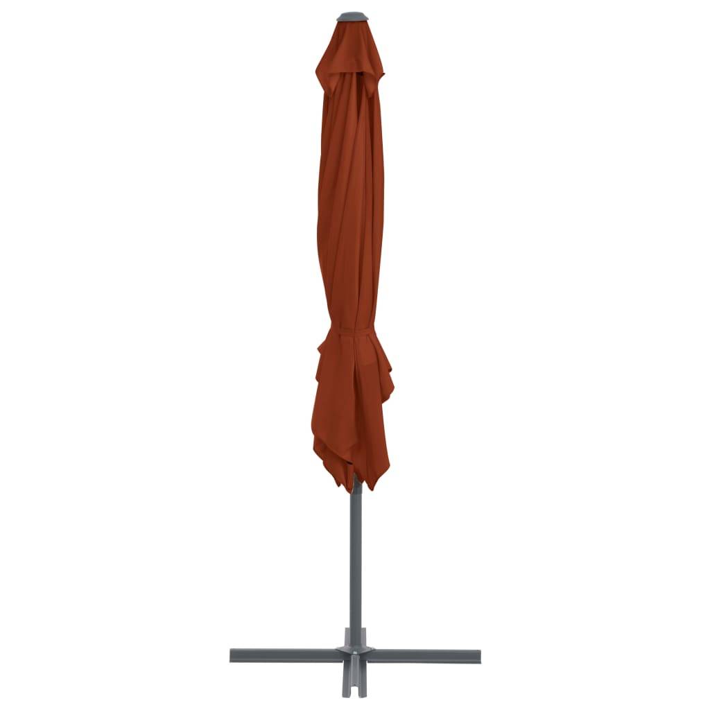Helloshop26 - Parasol déporté avec mât en acier 250 x 250 cm orange - Imagen 4