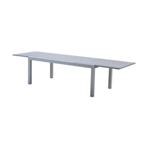 Wilsa Garden - Table de jardin aluminium 8/12 P extensible décors bois TULUM - Imagen 3