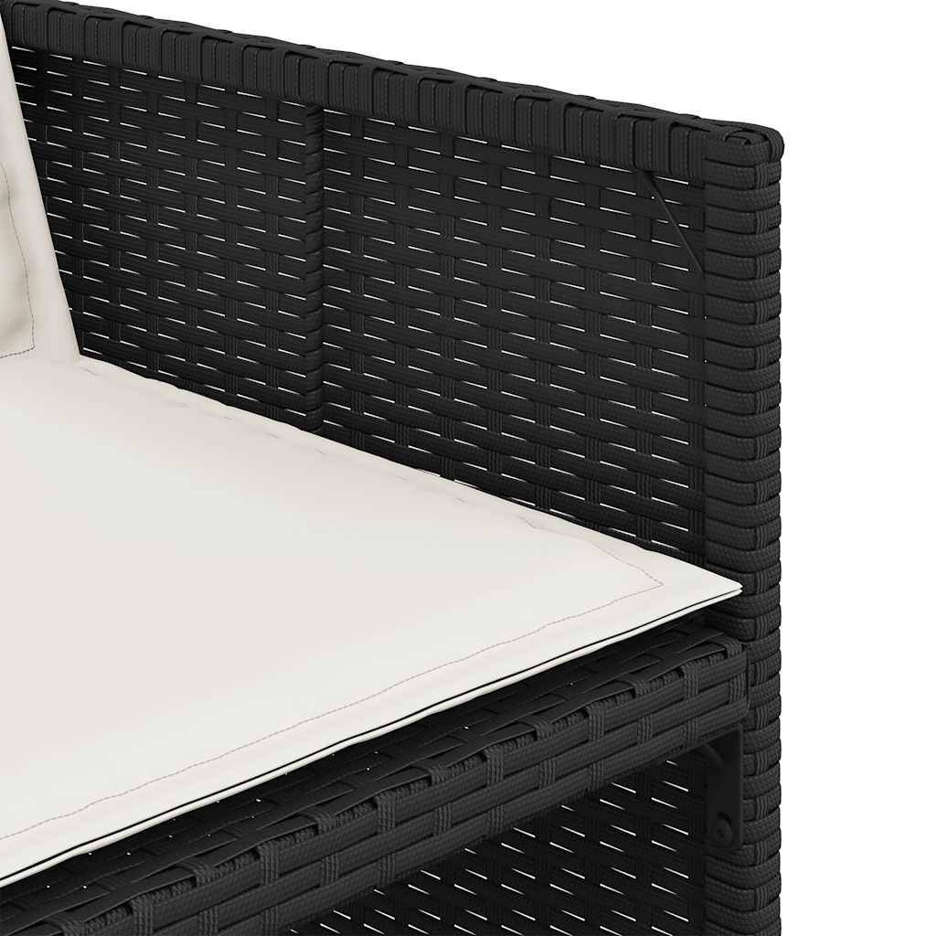 Ensemble Repas Compact 8 Places Gain de Place Table Bois et Fauteuils Noirs – ComfortXL Outdoor Living - Image 7