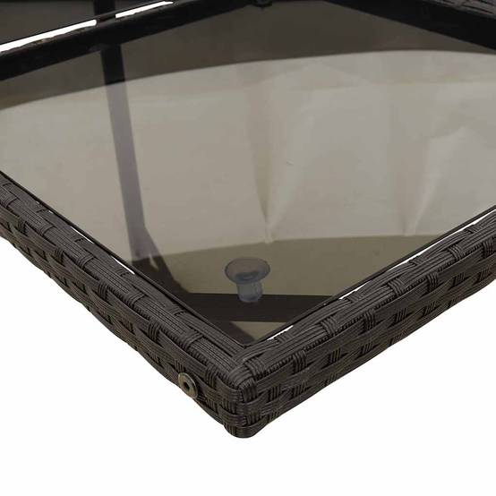 Ensemble Repas Compact 8 Places Gain de Place Table Bois et Fauteuils Noirs – ComfortXL Outdoor Living - Image 6