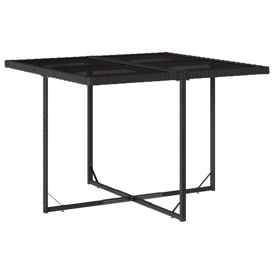 Ensemble Repas Compact 8 Places Gain de Place Table Bois et Fauteuils Noirs – ComfortXL Outdoor Living - Image 3