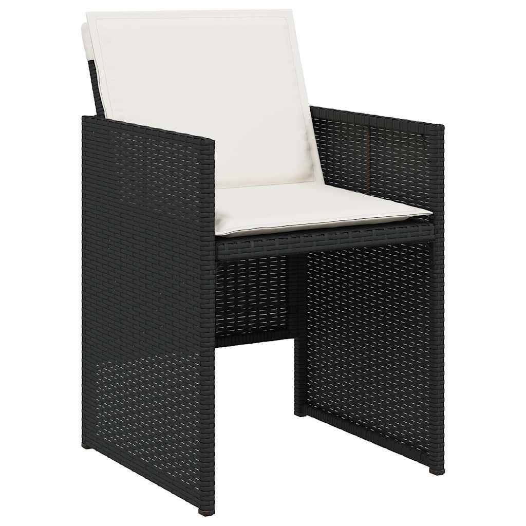 Ensemble Repas Compact 8 Places Gain de Place Table Bois et Fauteuils Noirs – ComfortXL Outdoor Living - Image 4
