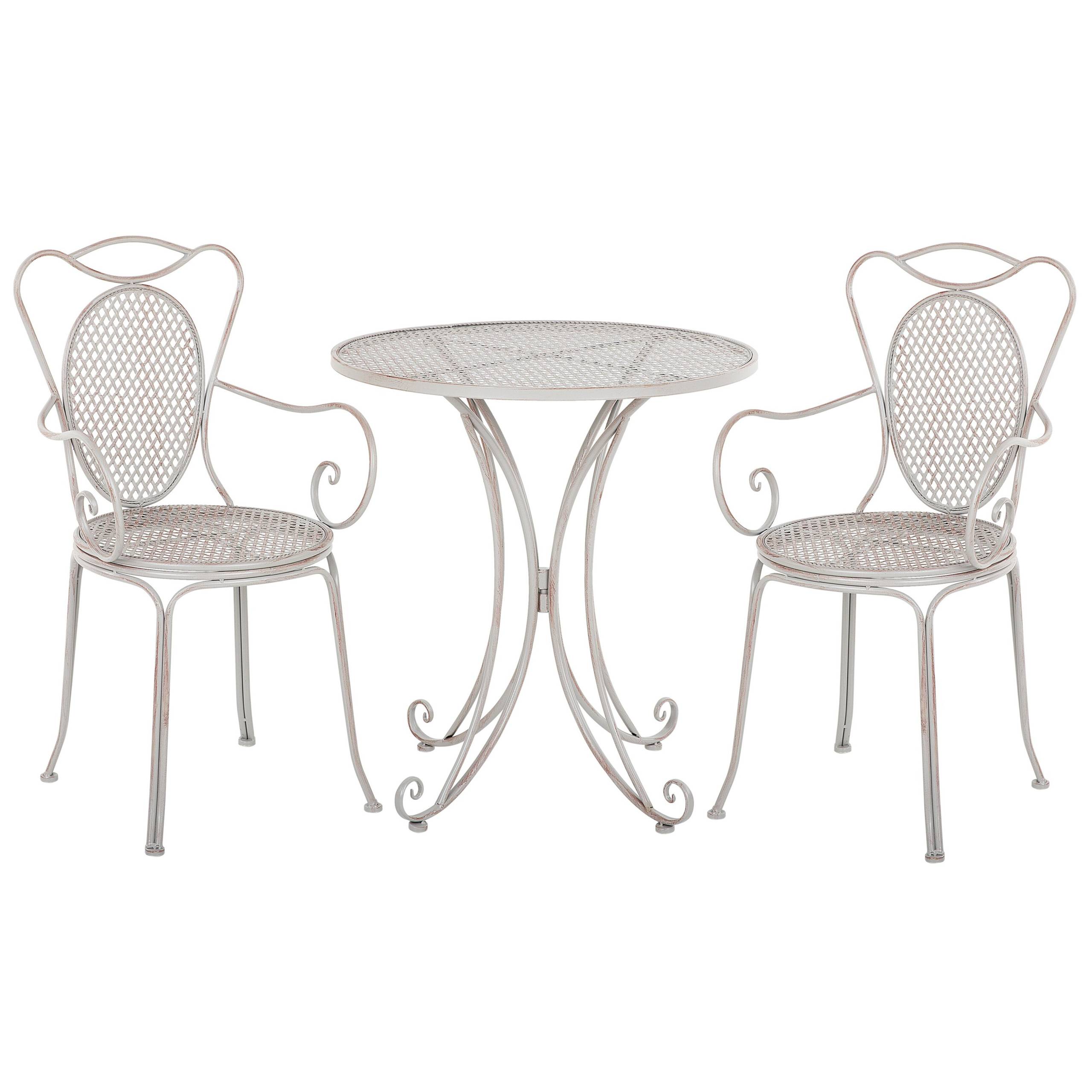 Beliani - Set de bistrot, 2 Personnes Métal Gris CILENTO - Beliani - Imagen 2