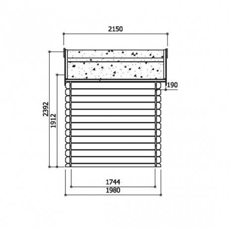 Abri de jardin LAVAL en bois 3,74 m², Toiture Shingle rouge, Plancher Non - Image 3