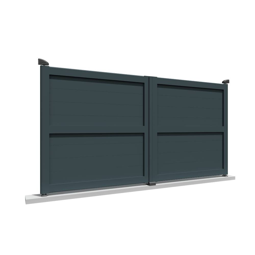 Intersun - Portail battant plein L 3000 x H 1606 mm (Gris Anthracite) - INTERSUN - Imagen 1