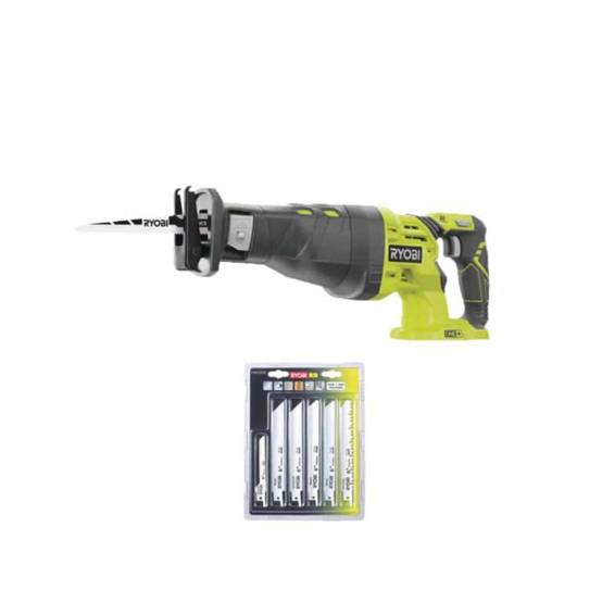 Ryobi - Pack RYOBI Scie sabre 18V One+ R18RS-0 - Lot de 6 lames universelles - bois et métal 100/152mm - RAK06RB - Image 1