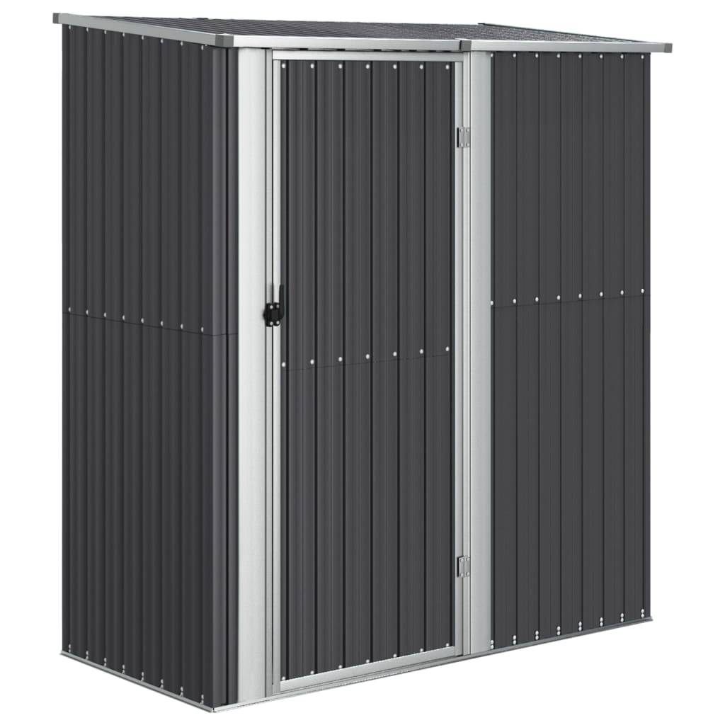 Helloshop26 - Abri de jardin cabane cabanon maison de stockage remise extérieur hangar outils robuste 180,5 x 97 x 209,5 cm acier galvanisé anthracite - Imagen 1