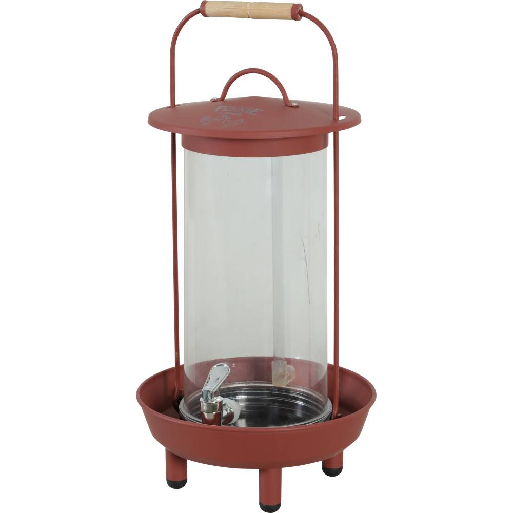 Zolux - zolux - Abreuvoir métal  ø 24  x 50 cm  Terracotta pour basse cour - Imagen 1