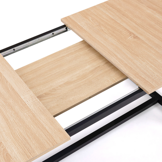 Table à manger extensible rectangle DETROIT 6-10 personnes design industriel 160-200 cm - Image 6