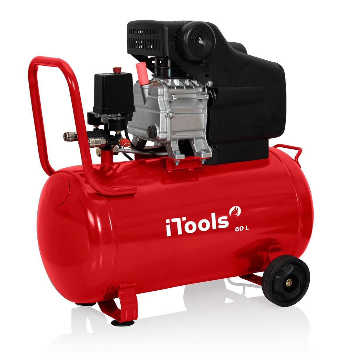 Compresseur d'air 50L à huile 8 bar 115 PSI Silencieux 2CV 1.5KW + Kit 5 accessoires air comprimé ITOOLS - Imagen 8