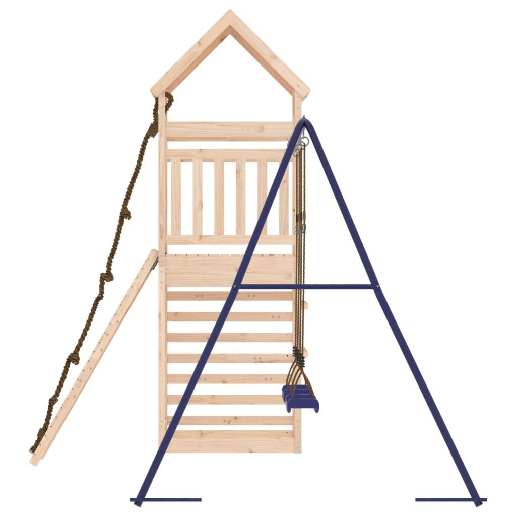 Helloshop26 - Aire de jeux d'extérieur balançoires toboggan portiques robuste jeux jardin 316 x 257 x 264 cm bois de pin massif - Imagen 5