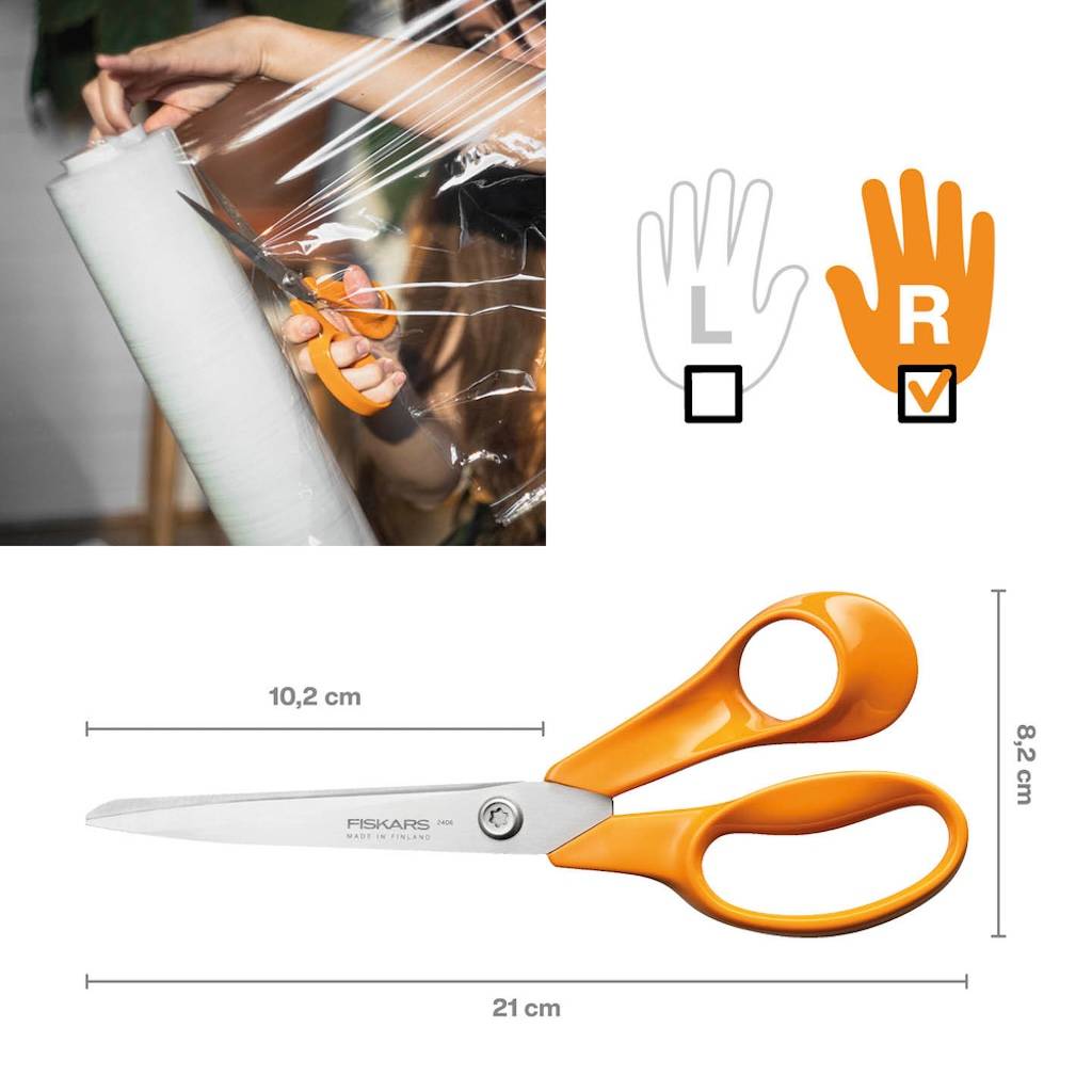 Fiskars - Ciseaux - droitier - acier inox lames facettées coupe précise durable - Image 3