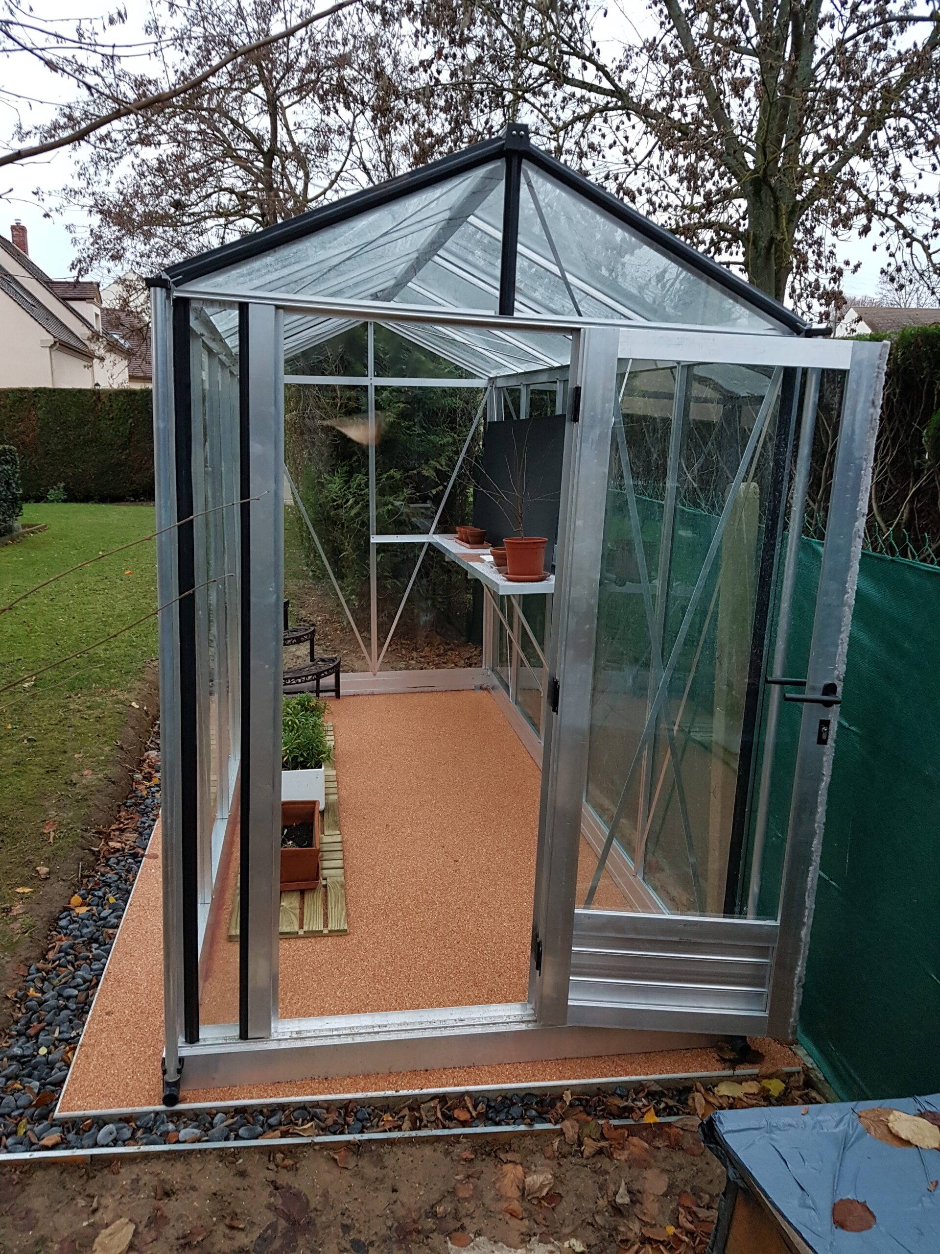 6m²  -  Serre en verre trempé - Euro Micro - Aluminium - 6m² - ALUMINIUM - L'atelier Des Serres - Imagen 2